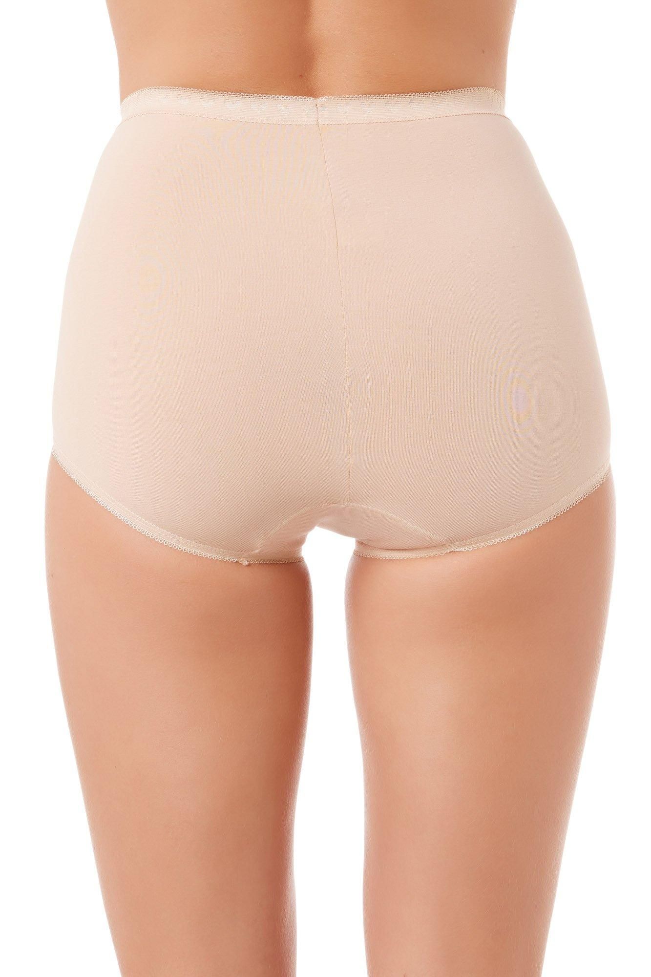 Camille Women's Three Pack Cotton Maxi Briefs in Beige
