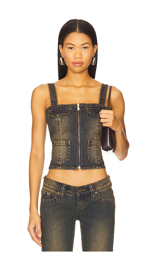 Abrand Utility Top in Blue.  XXS. Also in L, M, S, XL