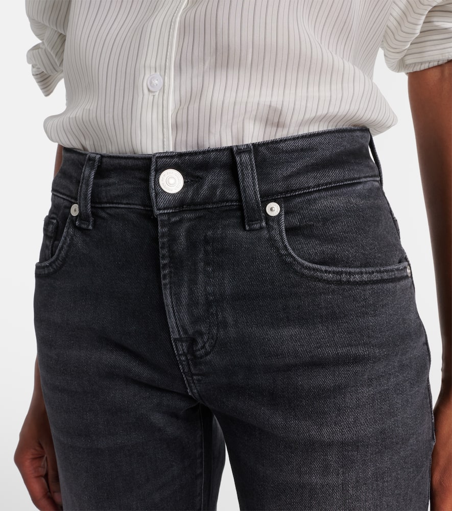 Calie Straight cropped mid-rise straight jeans