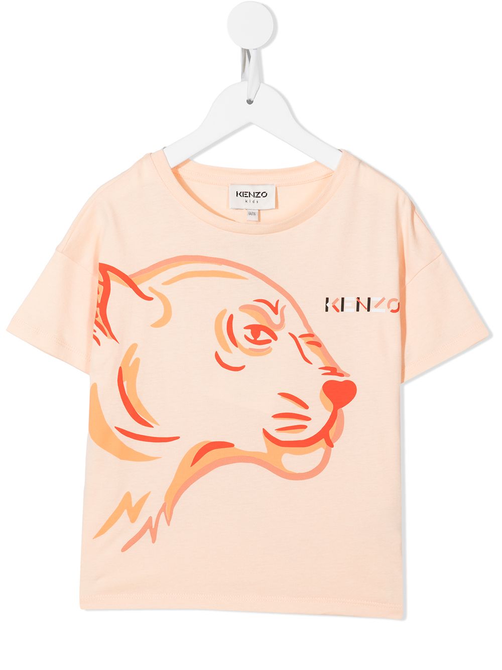 Tiger-print short-sleeved T-shirt - Orange