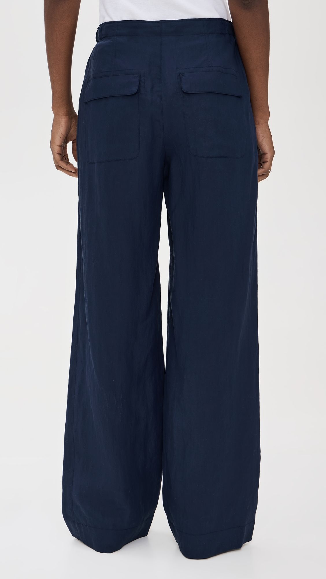 Mid Rise Utility Drawstring Pants Coastal Blue