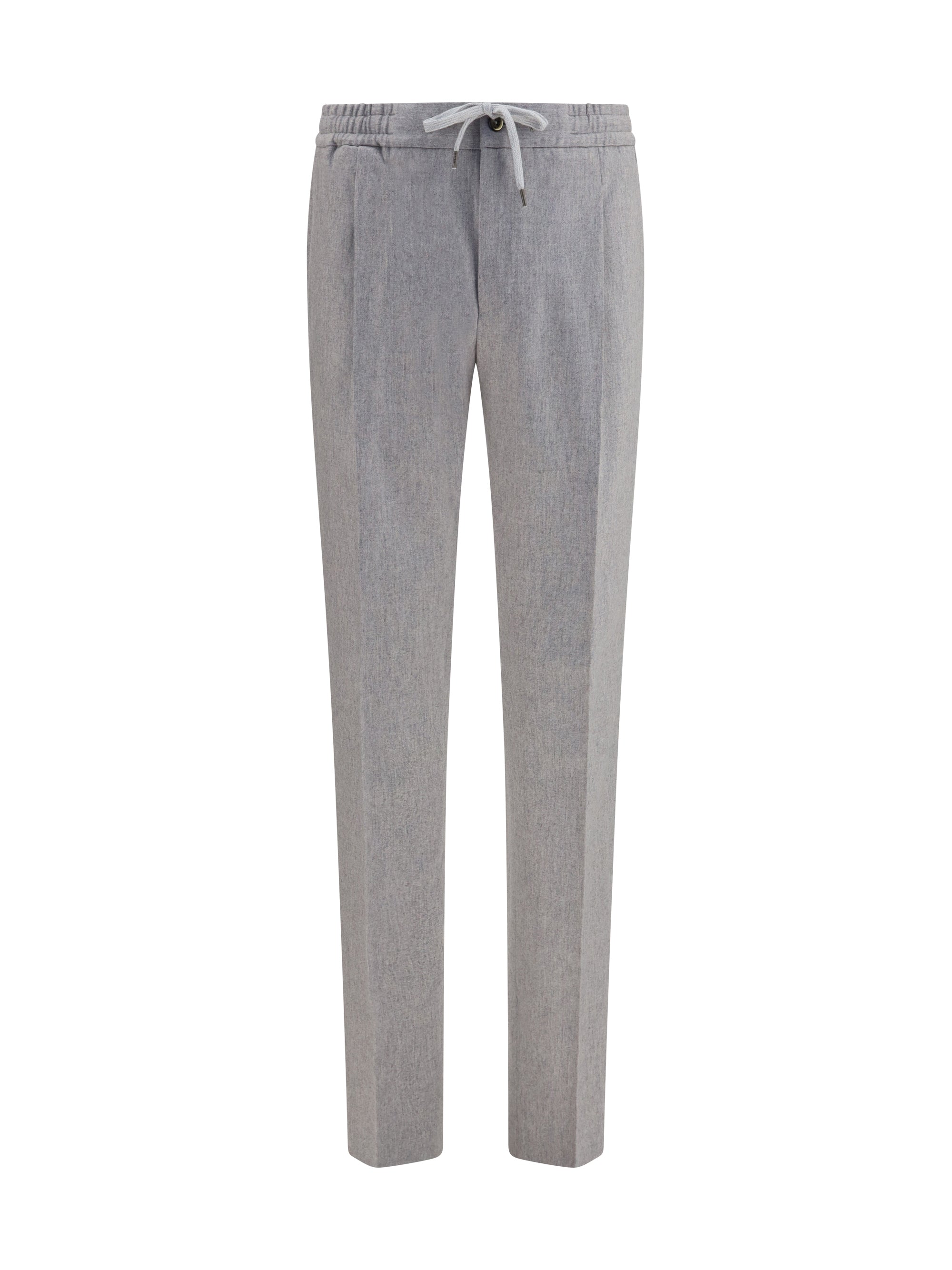 Fleece Wool Trousers — Gray