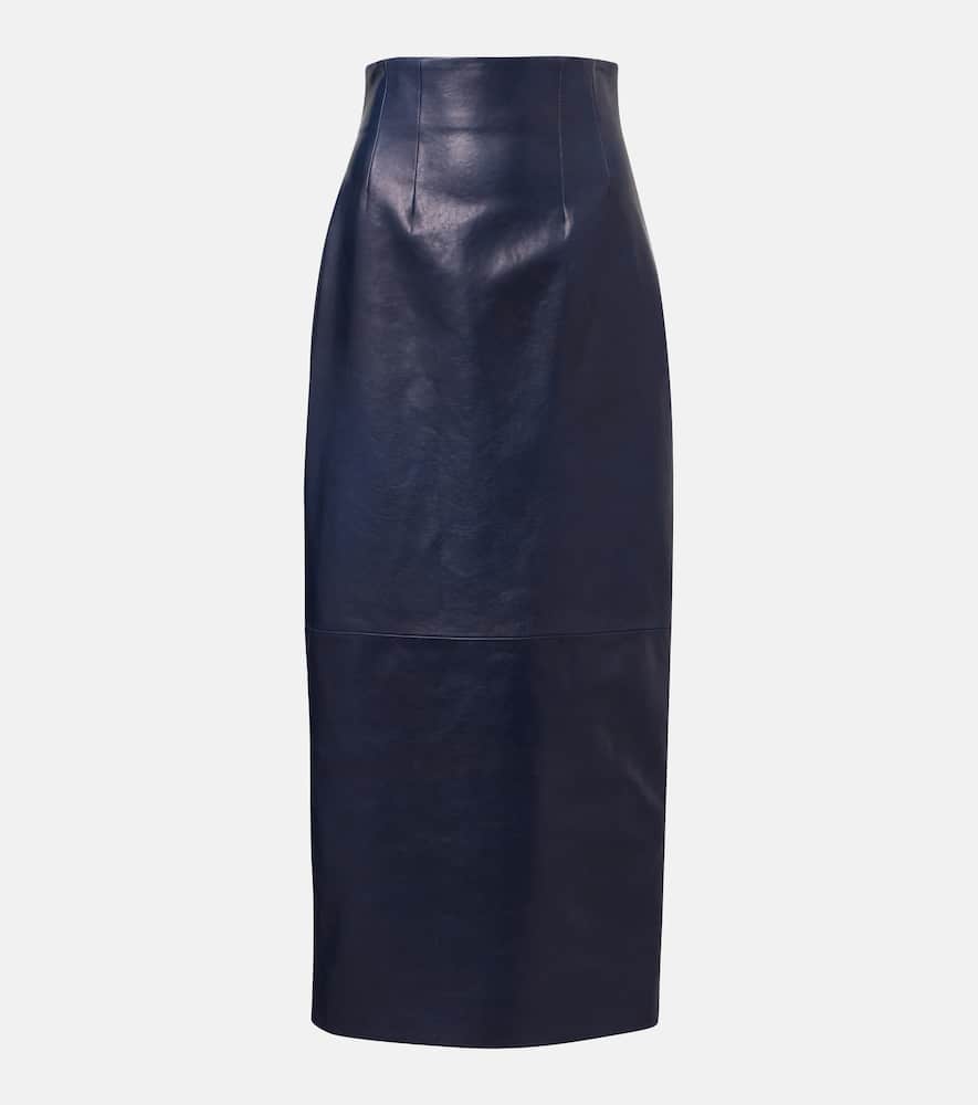 Loxley leather pencil skirt