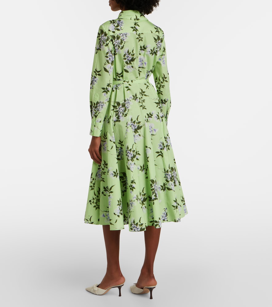 Marione floral belted cotton shirt dress