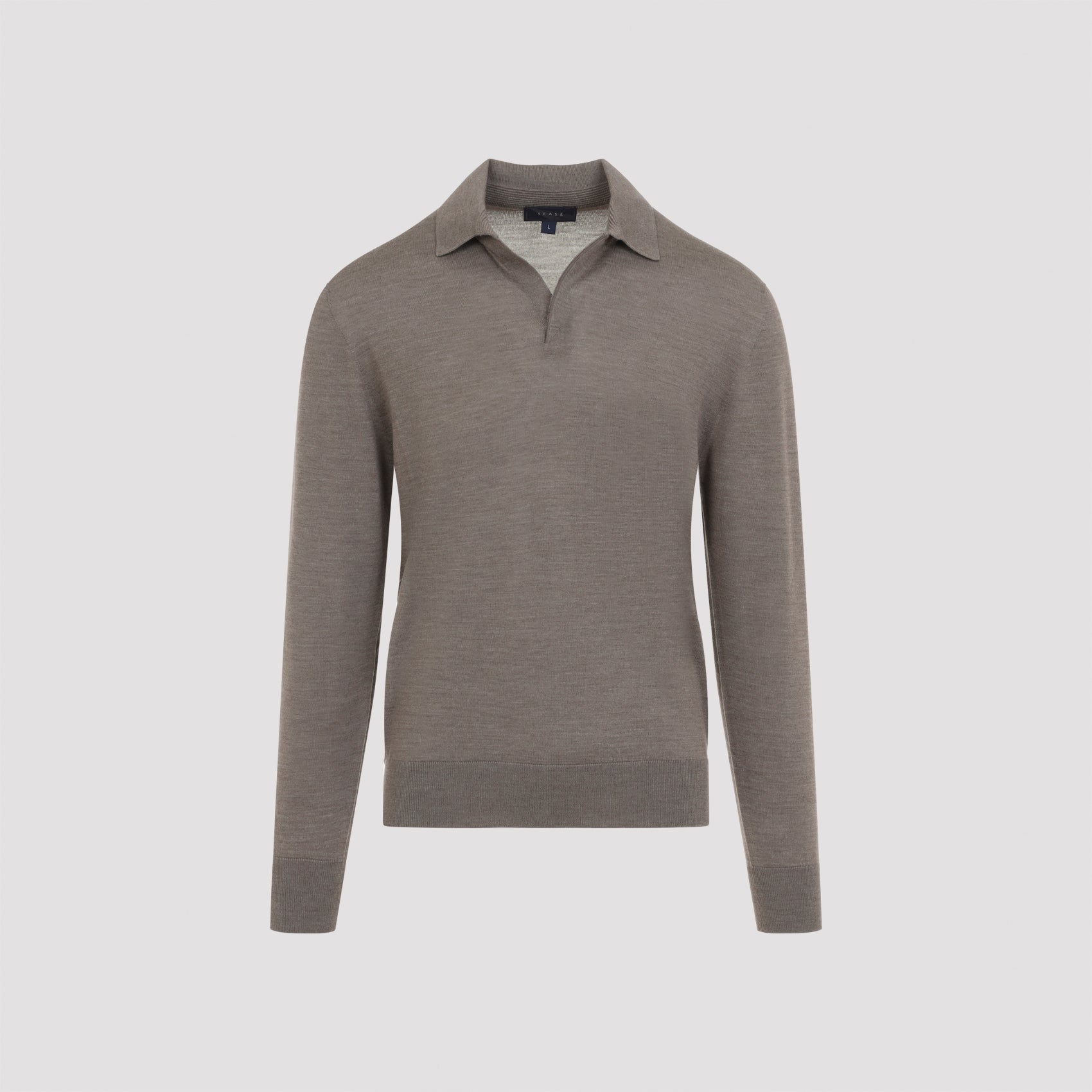 Men's Virgin Wool Polo Sweater