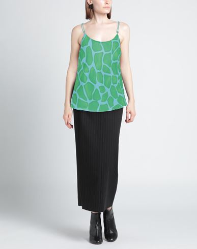 Dahlo Woman Top Green Size 8 Viscose, Silk