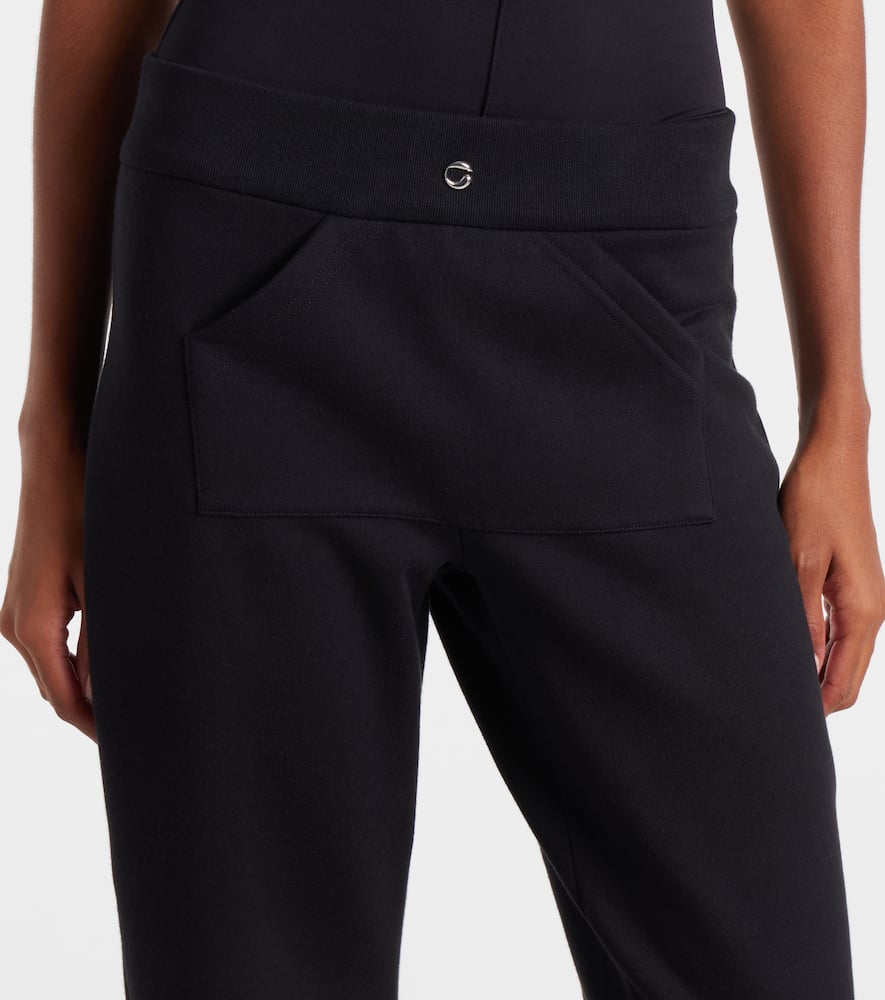 Low-rise cotton-blend sweatpants