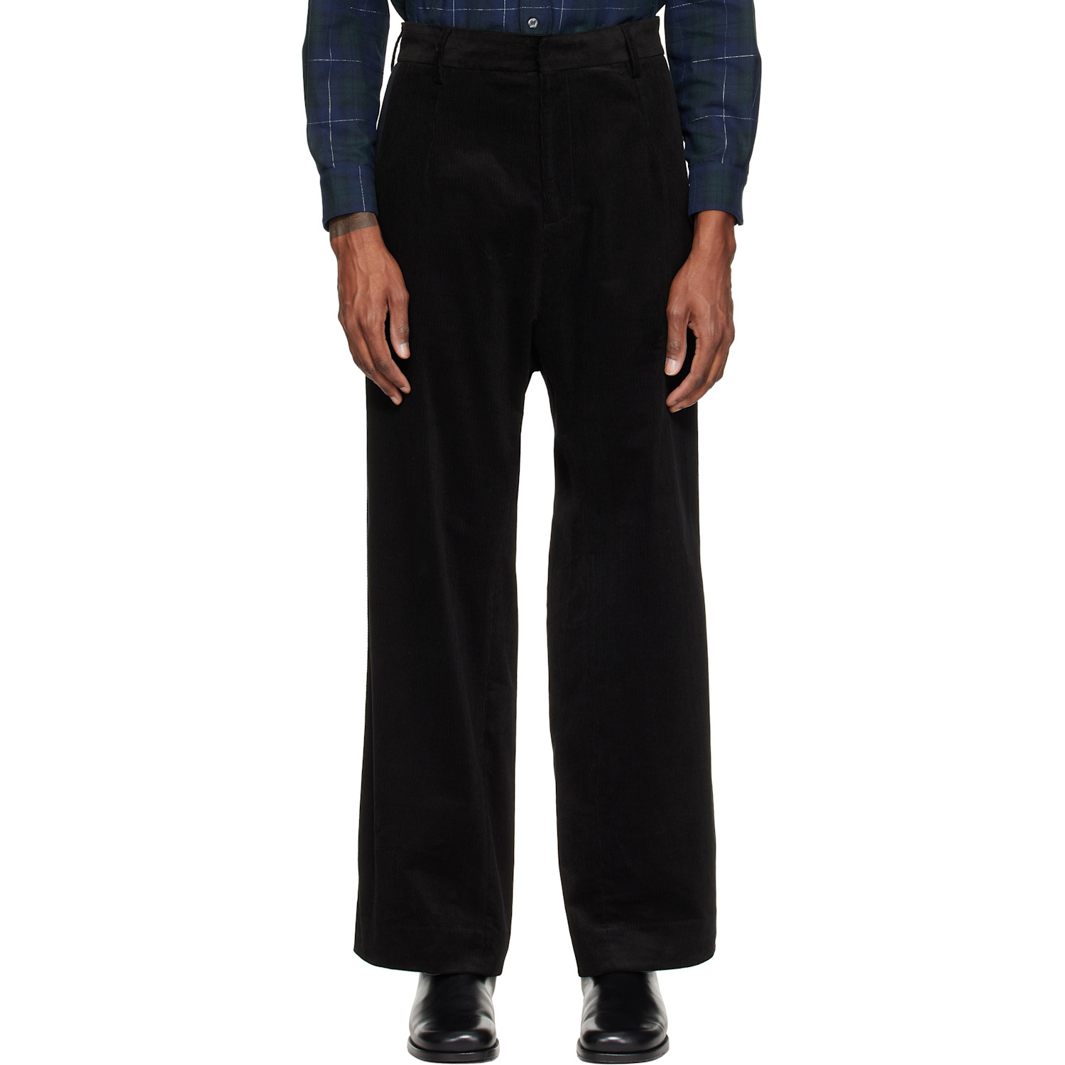 Black Cord Tux Trousers