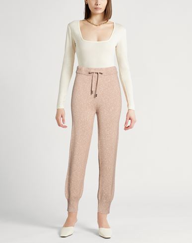 Easy Woman Pants Light brown Size 6 Merino Wool, Cashmere, Cotton, Alpaca wool, Polyamide