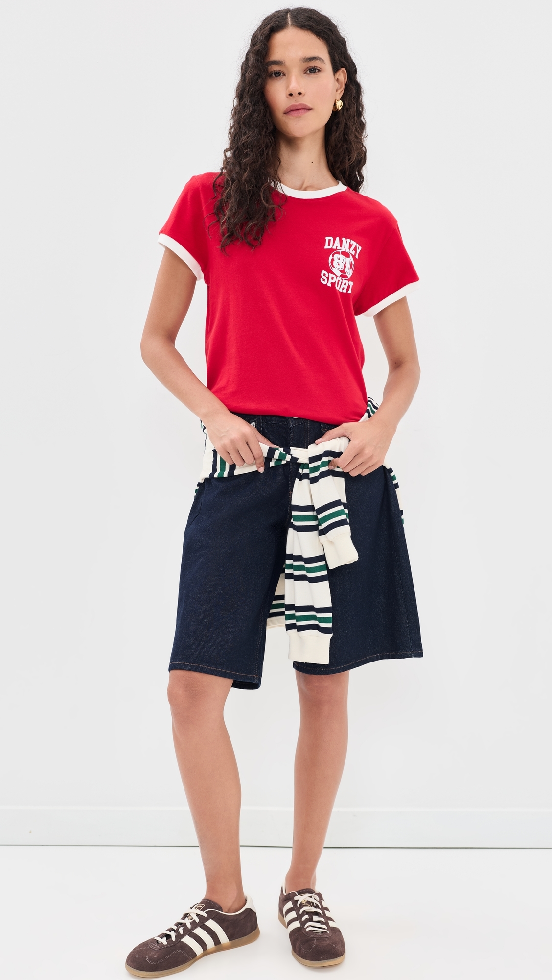 Vintage Fit Style Soccer Jersey Red