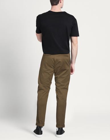 Man Pants Military green Size 32 Cotton, Elastane