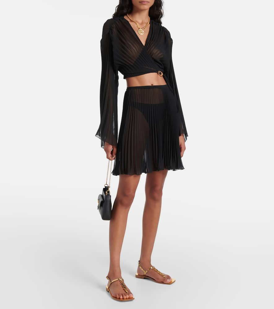 Safety Pin pleated beach cover-up