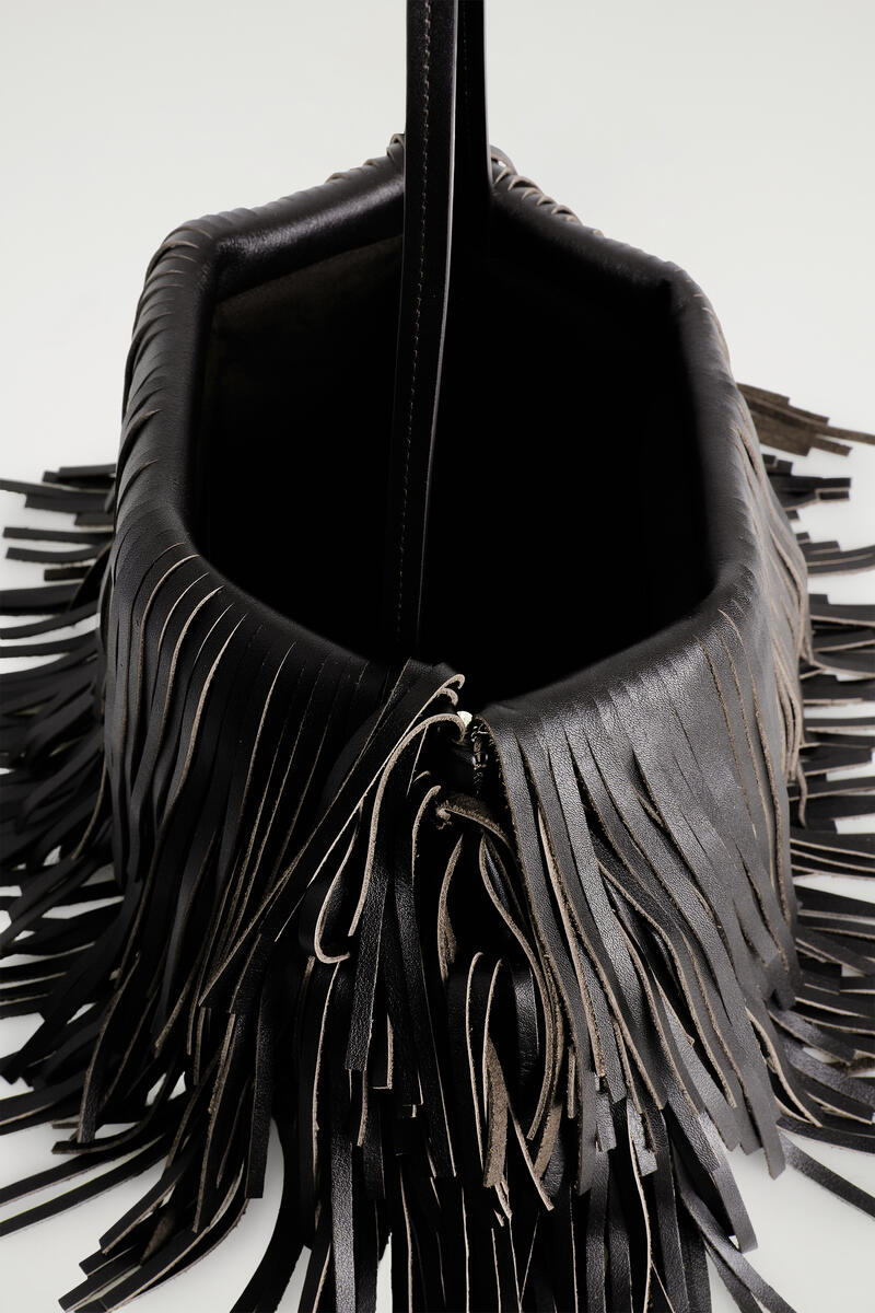 Fringed Clutch - Leather