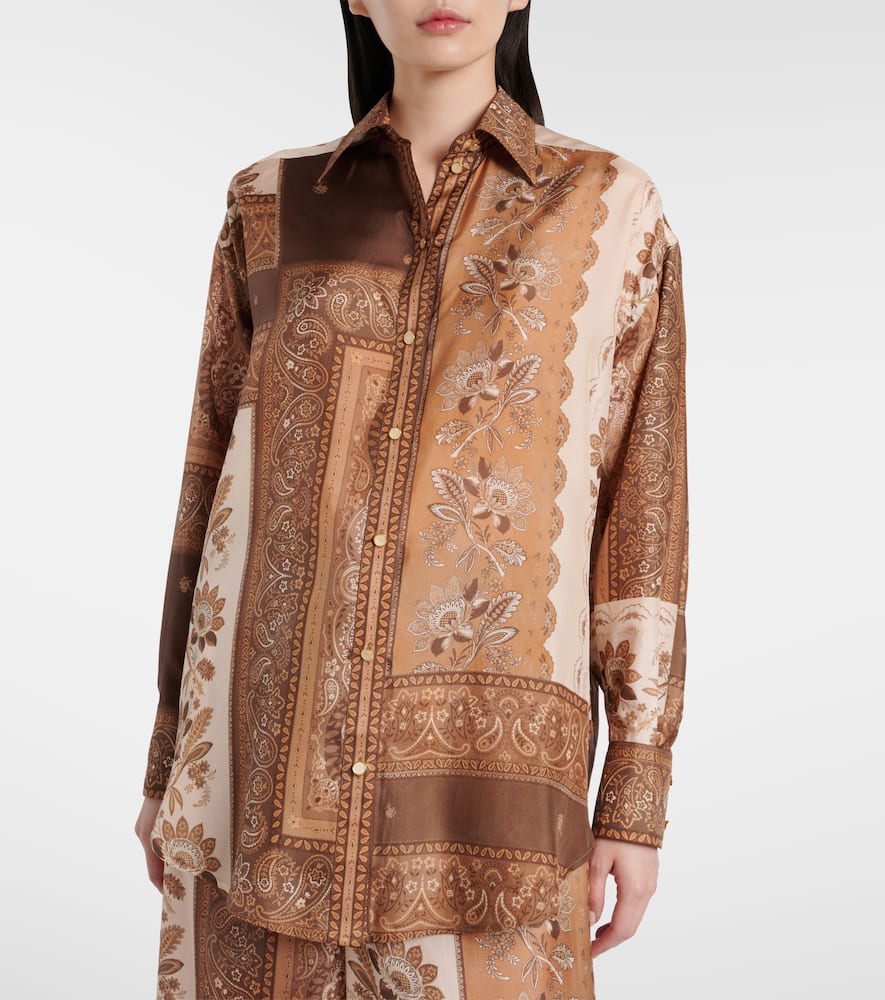 Lucky bandana silk satin shirt