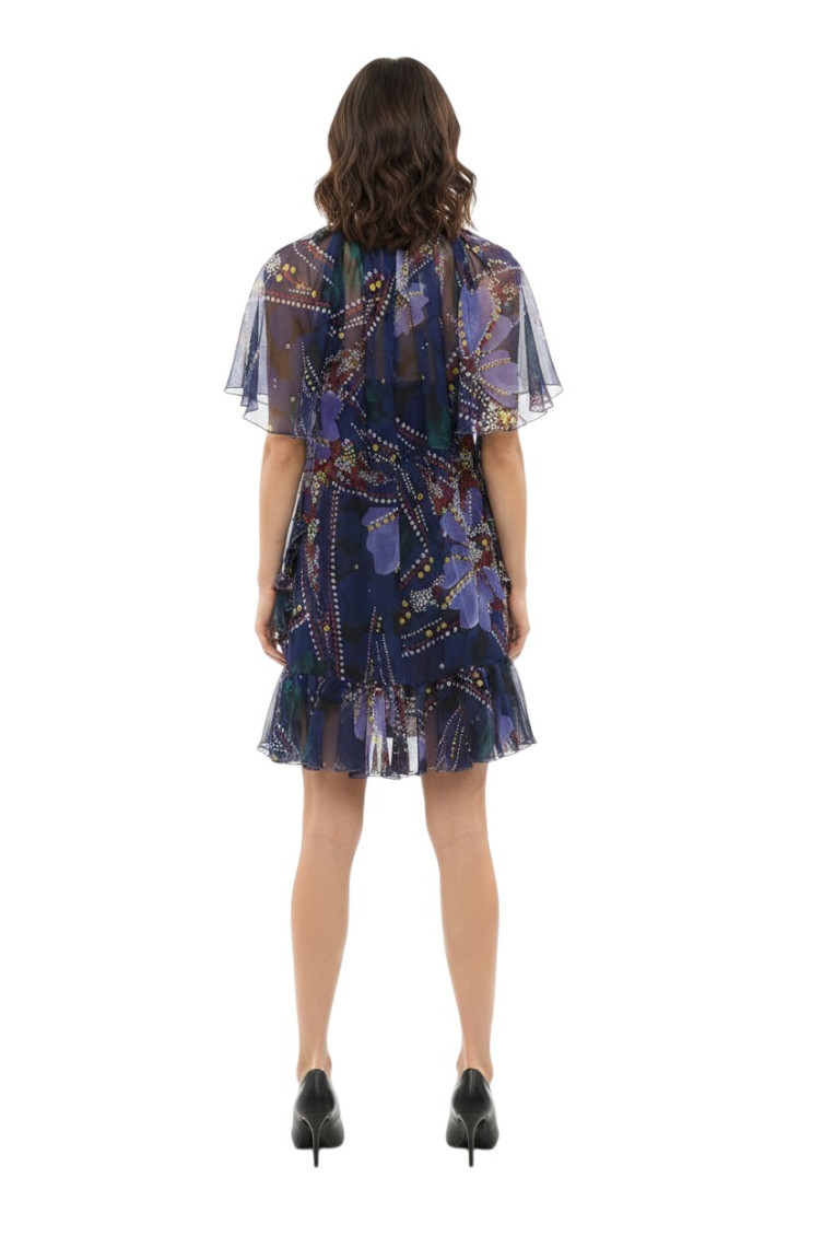 Ruffle-detail mini dress
