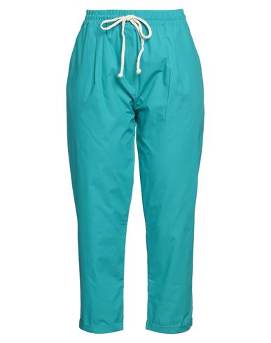 Crochè Woman Pants Turquoise Size L Cotton