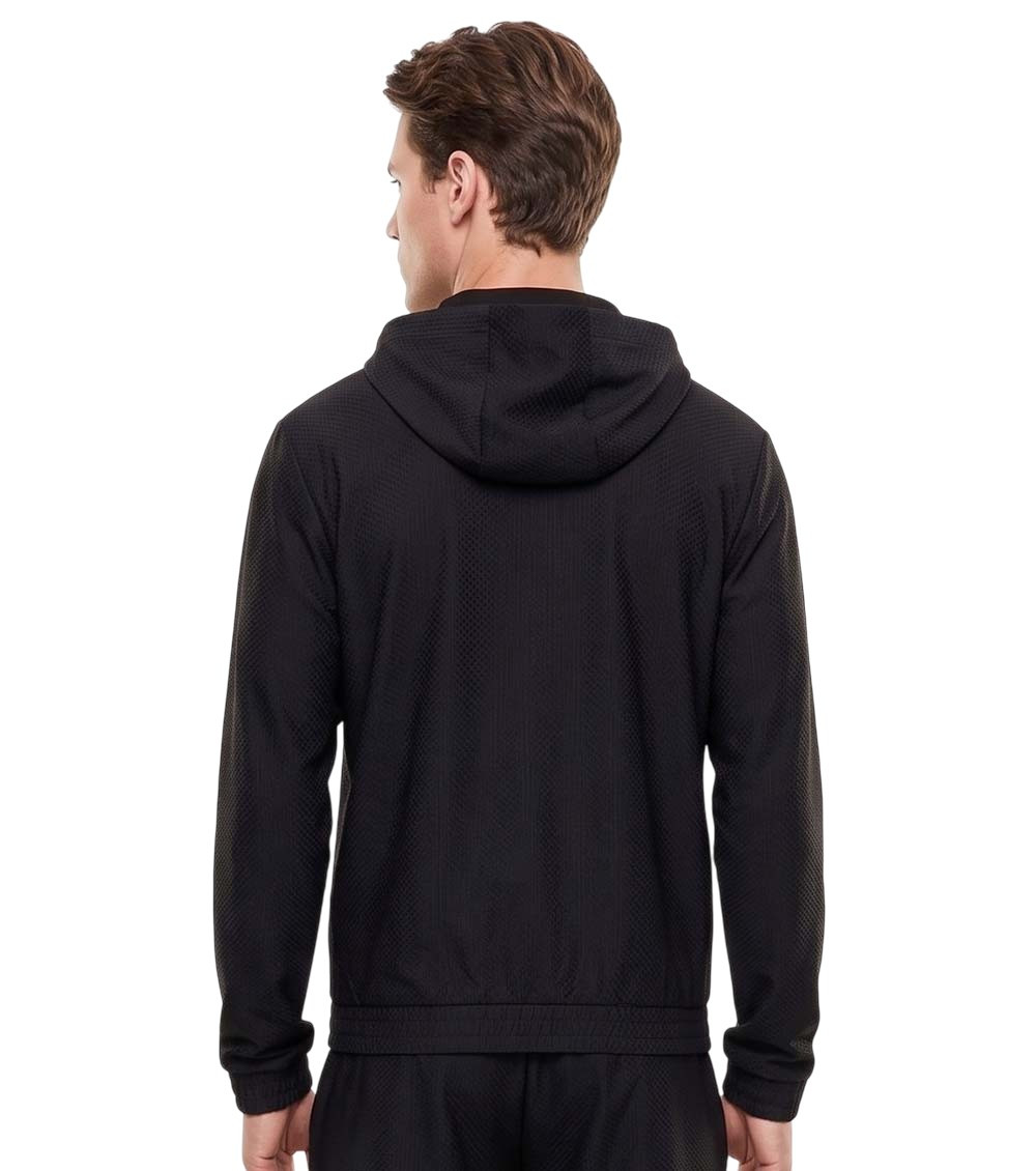 Black Logo Hood Sweatshirt