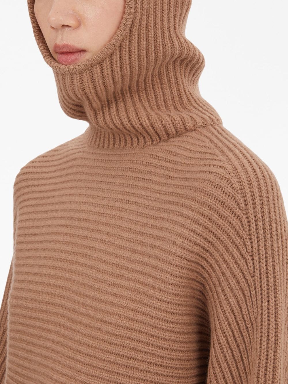 - Cashmere Cropped Hoodie