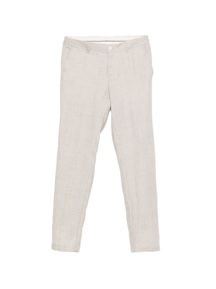 Grey Regular Flat Front Pant