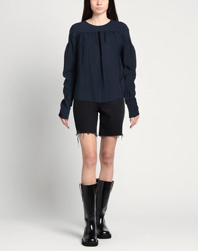 Woman Top Midnight blue Size 4 Acetate, Silk