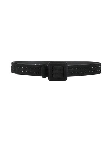 Woman Belt Black Size 30 Calfskin