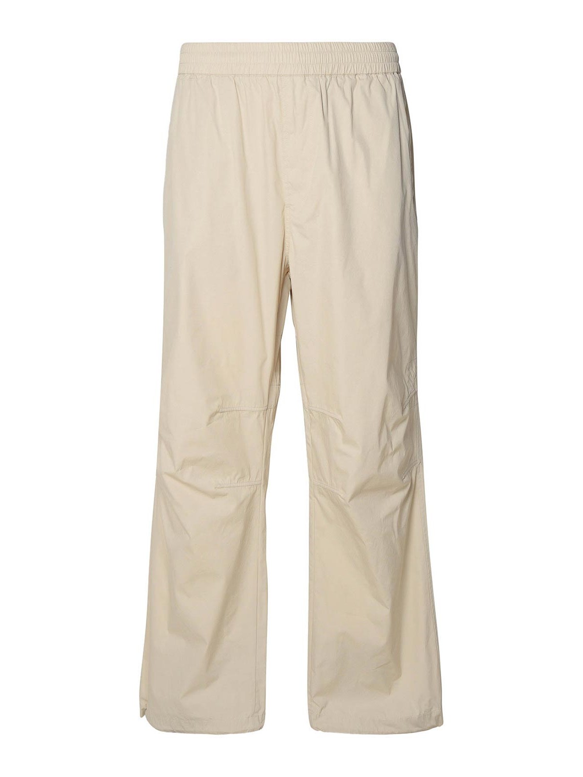 Beige Cotton Blend Trousers