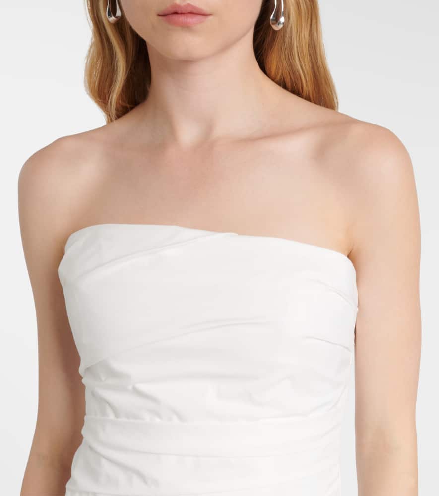 Arie strapless cotton-blend midi dress