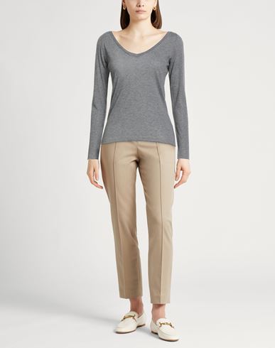Woman Sweater Grey Size S Cotton, Cashmere