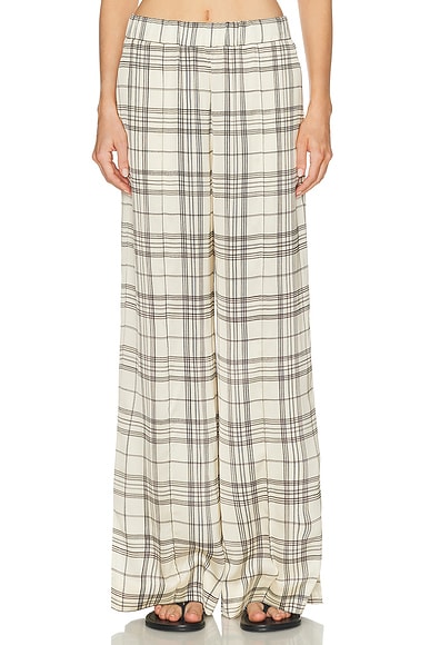 Jil Sander Wide Leg Trouser in Cremino - Ivory. 40 also