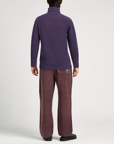 Man Turtleneck Purple Size 40 Merino Wool, Alpaca wool, Polyamide