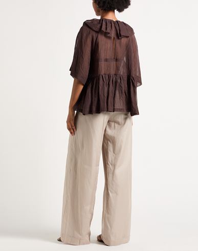 Woman Top Chocolate brown Size L/XL Silk