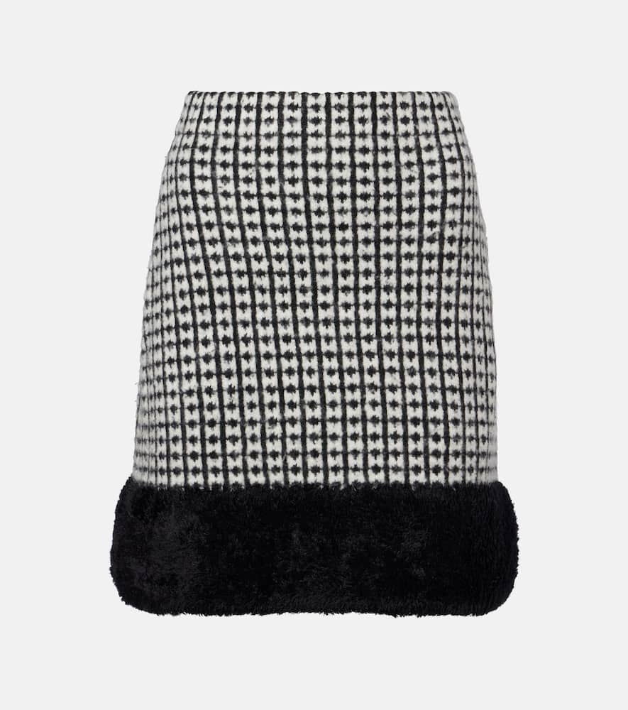 Tweed-effect miniskirt