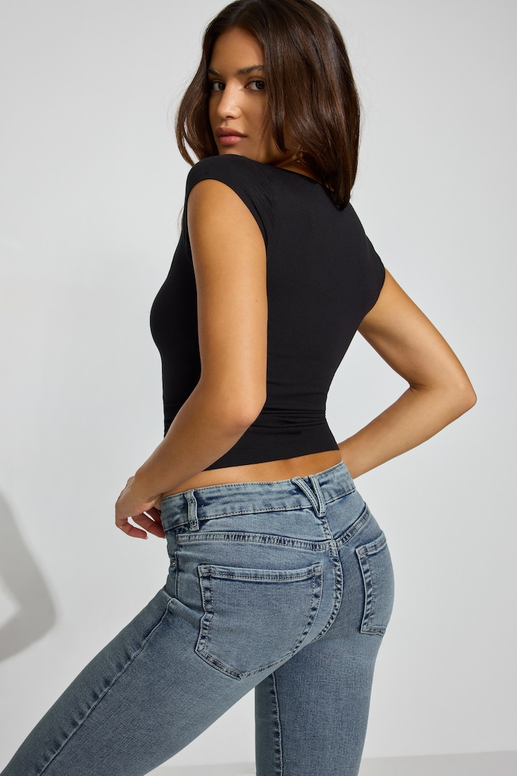 Smooth Open Neck Tee