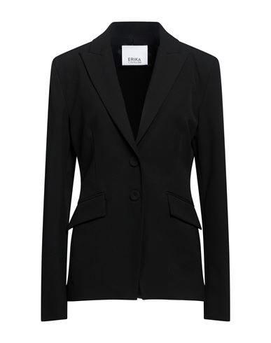 Woman Blazer Black Size 4 Polyester, Viscose, Elastane