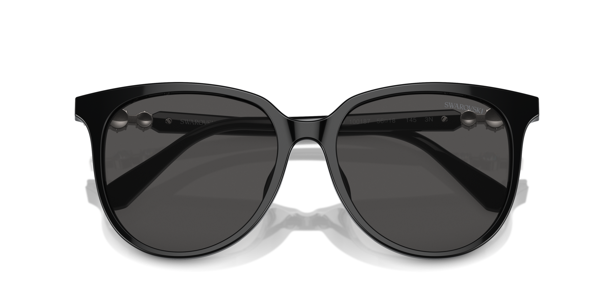 Swarovski Woman Swarovski SK6023D 100187 Sunglasses Acetate Black Grey Geometric Norma