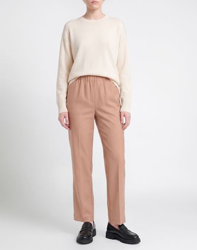 Woman Pants Sand Size 10 Virgin Wool, Elastane