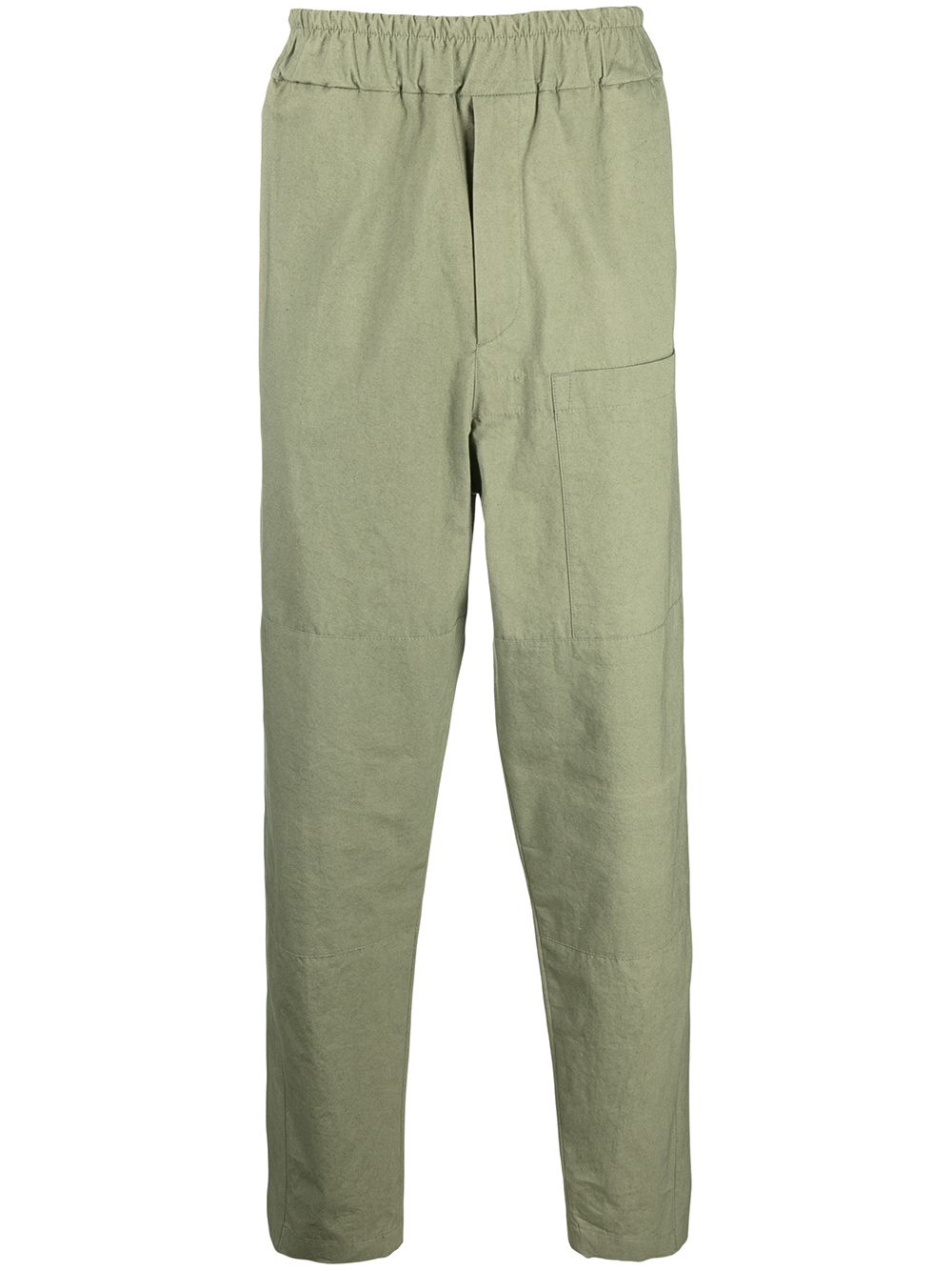 Elasticated cotton trousers - Green