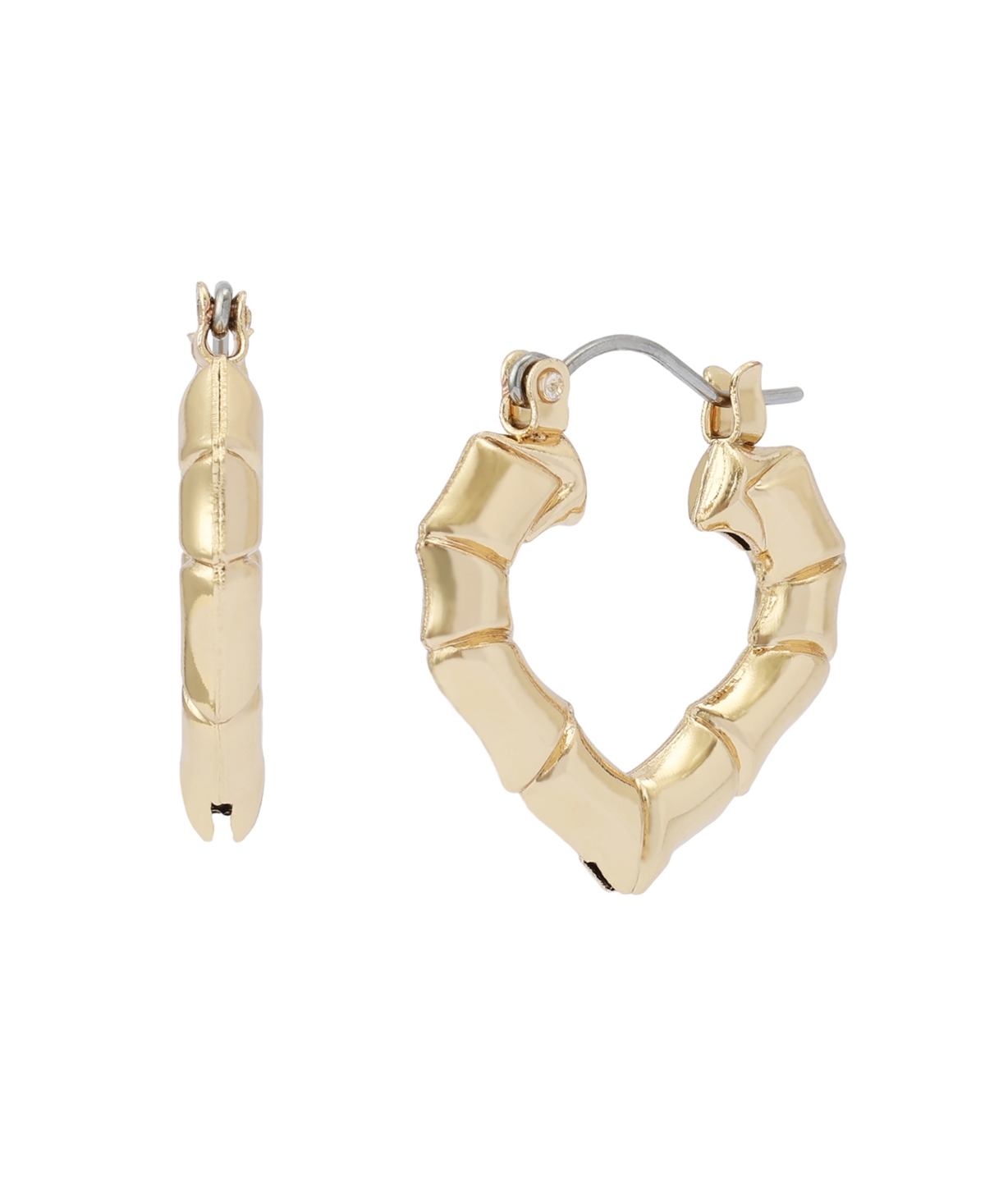 Gold Hothouse Bloom Heart Hoop Earrings - Gold