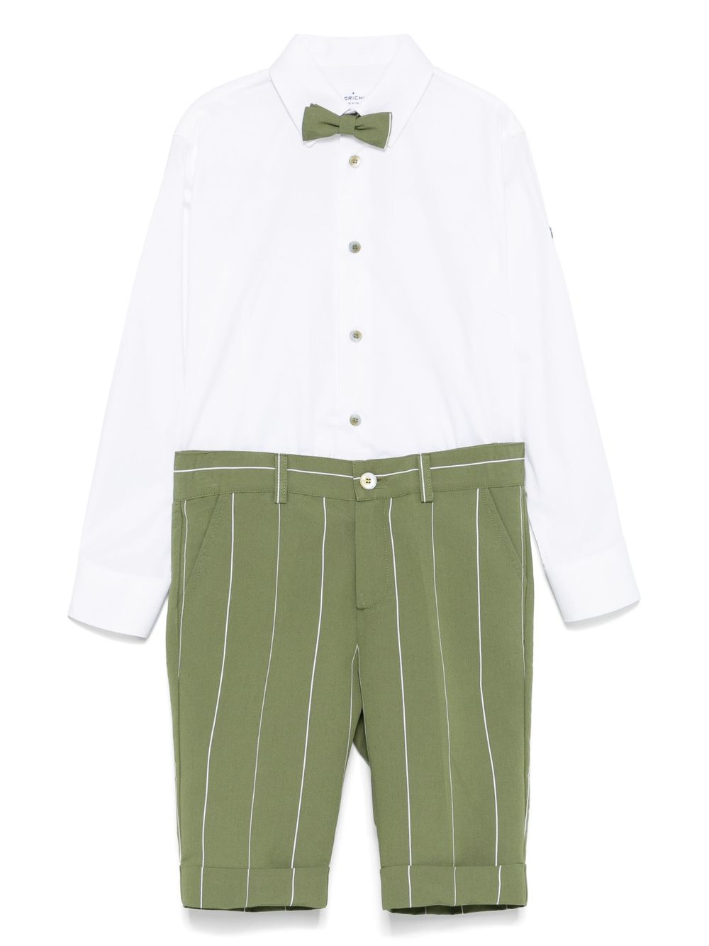 Pinstriped trousers set (set of three) - Green