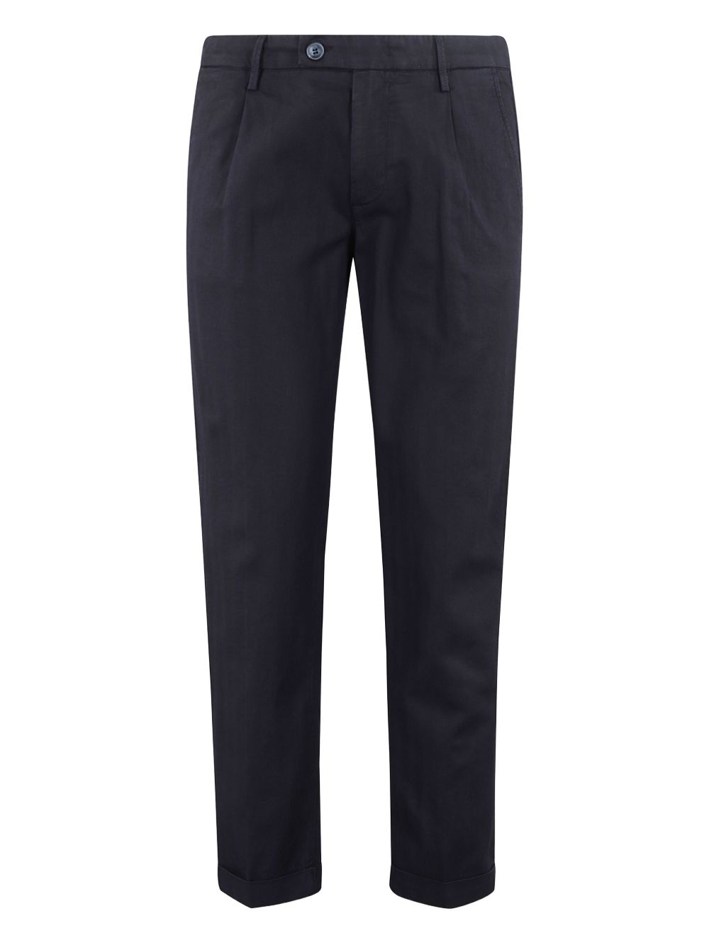 Cotton straight-leg trousers - Blue