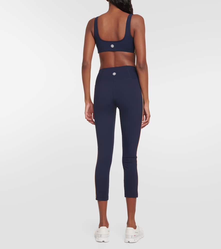Tory Sport Cropped jacquard top