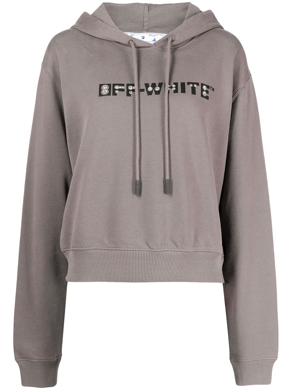 Rhinestone-embellished logo hoodie