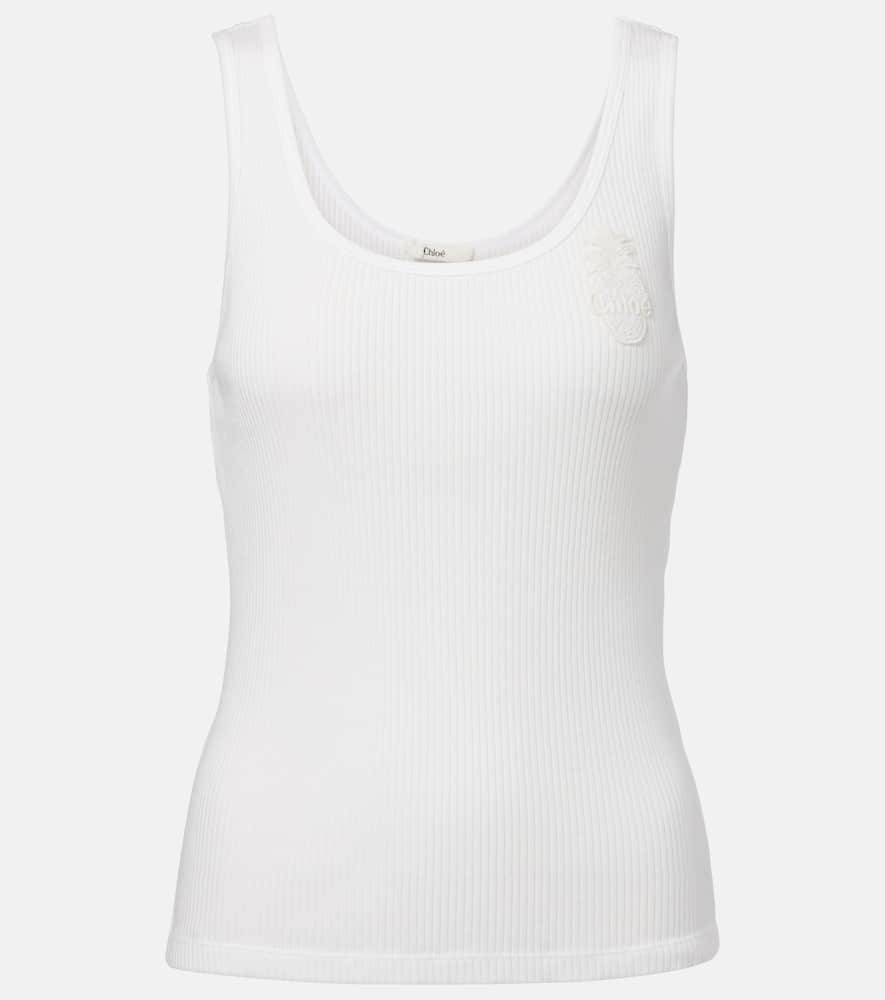 Chloé Logo cotton jersey tank top