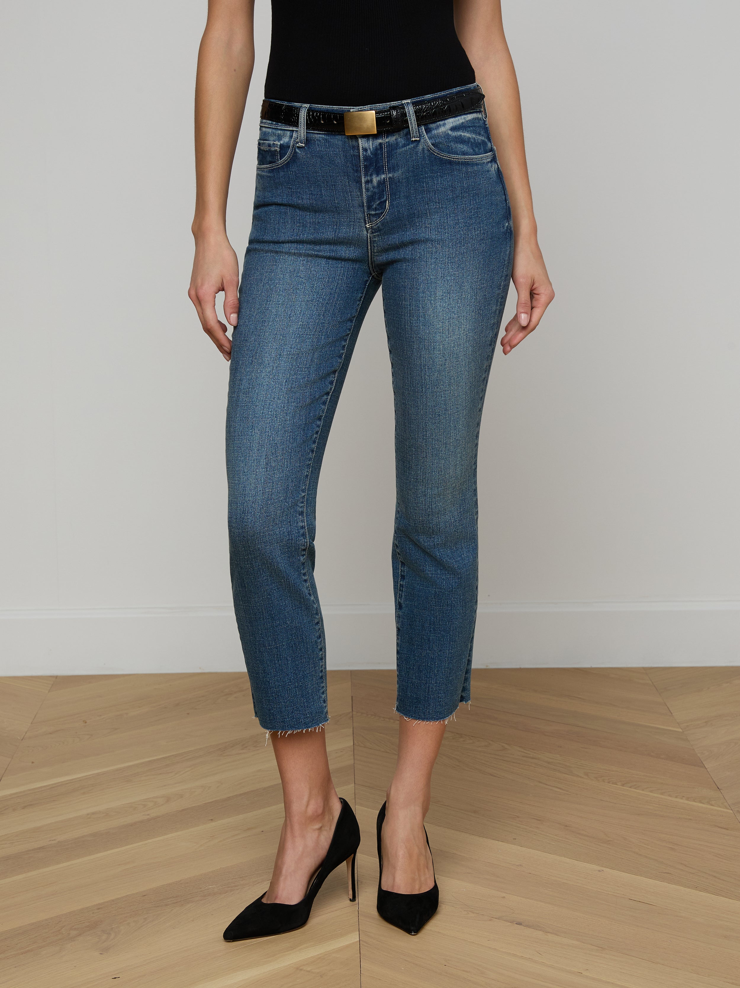 Sada Cropped Slim-Leg Jean In Fair Oak