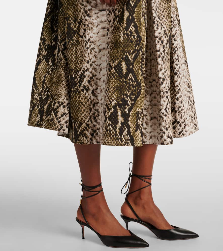 Oscar de la Renta Snake-print faille minidress