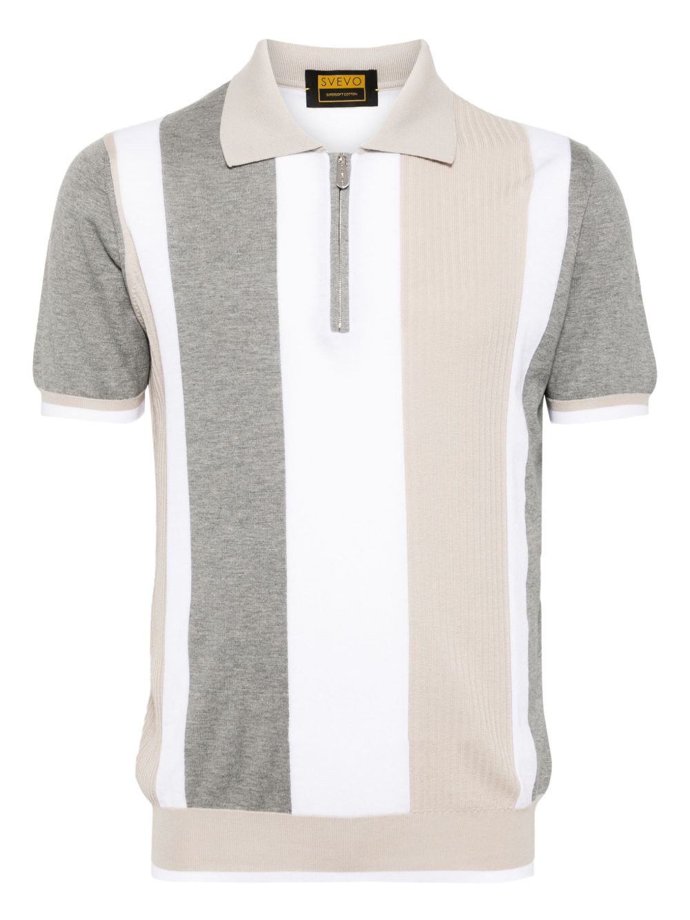 Svevo panelled polo shirt - Grey