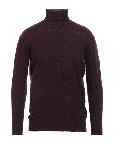 Man Turtleneck Plum Size 36 Virgin Wool, Cashmere, Polyamide