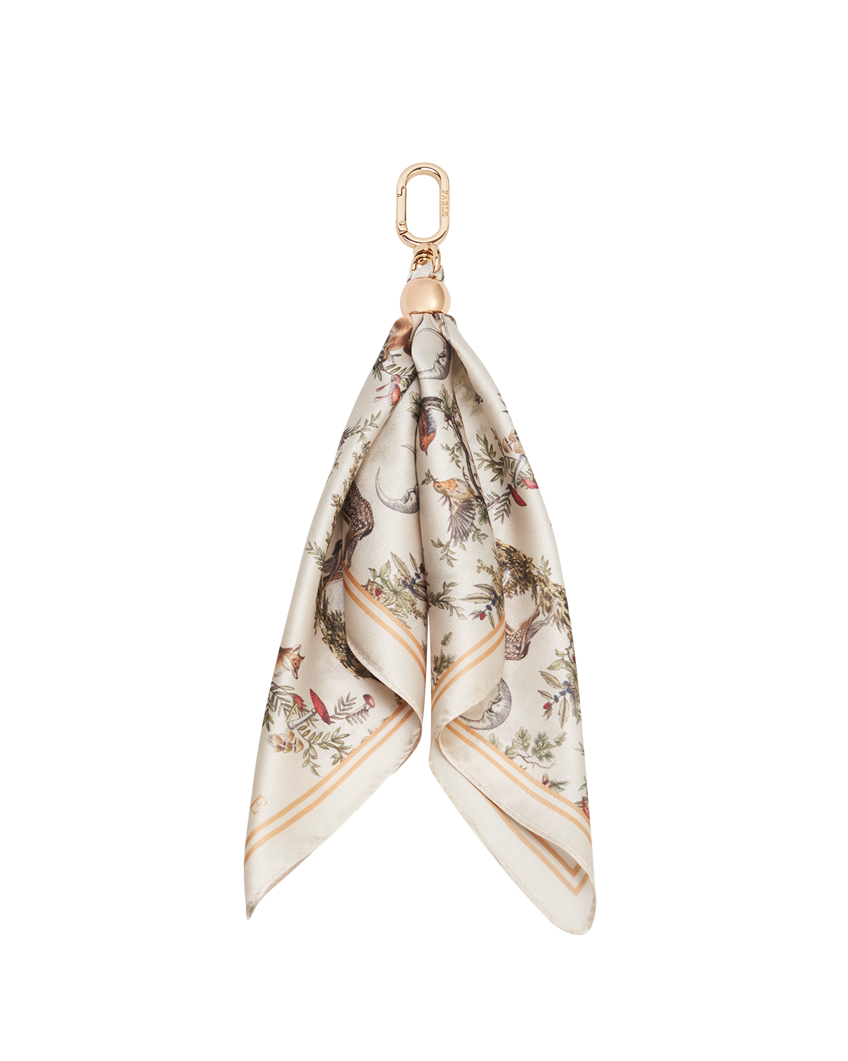 Fable England Ecru Into the Woods Scarf Bag Charm | Women's Key Ring