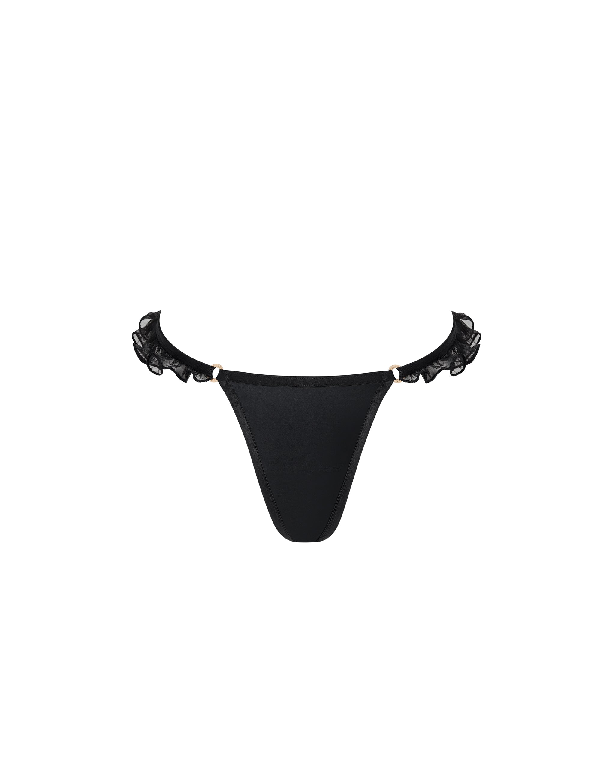 Bluebella Venus Satin Thong Black