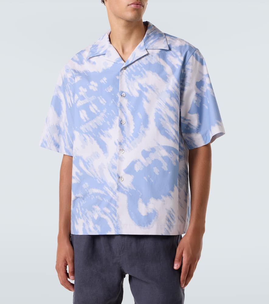 Printed cotton bowling shirt